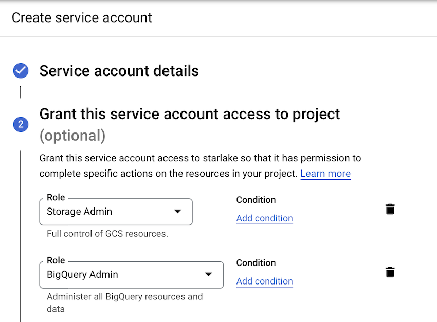 Create Service Account